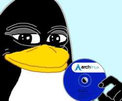 smug tux - arch linux edition