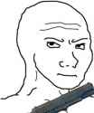 armed upset wojak