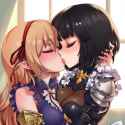 2girls, yuri, shadowverse, artist_malberrybush, artist_phantom ix row, [[artist s-1180400544