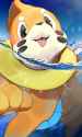 cute swimming buizel