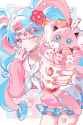 __hatsune_miku_jigglypuff_fairy_miku_swirlix_cleffa_and_2_more_pokemon_and_2_more_drawn_by_jizo_3x357__a2770f53a4eb1869fe1ed7a707bcdd2d