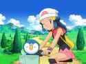 dawn_y_piplup_en_bicicleta_2_0__con_fondo__by_andres2610_d8m3xnm