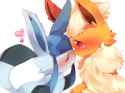 glaceon flareon kiss