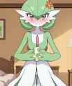 pokemon _ creature_ gardevoir solo embarrassed blush looking-1