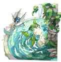 __leafeon_and_vaporeon_pokemon_drawn_by_llillllliiil__3522f01816d27ac39302139f879ba136