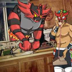 @madsmadart - Incineroar and Masked Royal