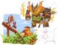__hilda_mienshao_emboar_patrat_blitzle_and_1_more_pokemon_and_2_more_drawn_by_yuza__f15e013d219b73127d3eae86f0feb41f
