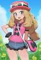 serena (pokemon), kamidan, wagashi (dagashiya), blush, standing, cowboy shot, sh s-3250938384