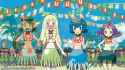artist_sugimori ken, official art, outdoors, crowds, crowded, festival, beach, s-3660331765
