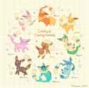 Colorful Eeveefriends