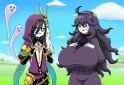 oekaki, hatching (texture), lich (granblue fantasy), hex maniac (pokemon), annoy s-723411087