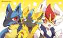 __lucario_cinderace_and_zeraora_pokemon_drawn_by_roku_rokkrn__3f8693d2fb5ee1987bb8cdbf6d5a406d