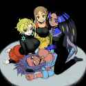 oekaki, hatching (texture), 4girls, orla (pokemon), geeta (pokemon), raifort (po s-3164088039