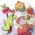 __applin_hydrapple_dipplin_appletun_and_flapple_pokemon_drawn_by_aquabluu__8fd29f5e0607cfdcdad86279837e8d6a