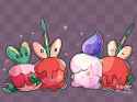 __litwick_applin_and_dipplin_pokemon_drawn_by_hanabusaoekaki__981bd9c8cb8563fbb6045938a2c260fa