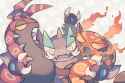 __scolipede_centiskorch_and_drapion_pokemon_drawn_by_akadako__e03cedb45428f04032f416158e33d141