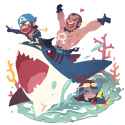 __luvdisc_archie_sharpedo_shelly_matt_and_1_more_pokemon_and_1_more_drawn_by_ssalbulre__9e05a112e5c1660c950555fa976e5d38
