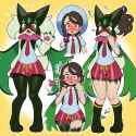 transformation, 1girl, fusion, clothes changing colors, transforming into someon s-2624013661