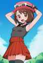 gloria (pokemon), kamidan, wagashi (dagashiya), blush, standing, cowboy shot, se s-402870614