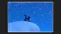 Yes, it&#039;s a hyena howling at the moon during a snowfall.