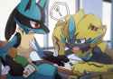 __lucario_and_zeraora_pokemon_drawn_by_nata_de_coco_pankptomato__e7cb5d3607f312b87a49062684d5eac7