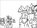 117678 - 1boy 6girls anon anthro artist_unknown blush braixen breasts cinderace cleavage delphox furry garyc.me hat huge_breasts looking_at_partner may meme monochrome pokemon rosa sketch tail you_just_know zoroark