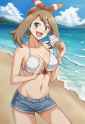 may (pokemon), real, photography (artwork), girl, beach, nsfw s-642814075