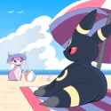 196 197 Pairing 1348 Relaxing summer day, at beach @Komanychi