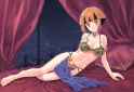 1girl, Gardenia (pokemon), {{princess Leia (cosplay)}}, on side, lying down, pil s-835416563