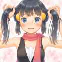 1girl, Pokemon, Dawn (pokemon), hands on own head, twintails, blush, wavy mouth, s-1295479935
