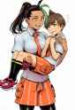 1girl, Nemona (pokemon), muscular female, Florian (pokemon), age difference, hei s-3670365294