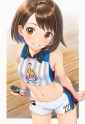 1girl, Gloria (pokemon), white shirt, white shorts s-3413360948