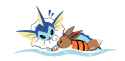 eevee learns to swim