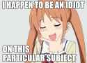 I happen to be an idiot on this