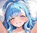 47636-kobo kanaeru, blue hair, blue eyes, flat chest, torogao, half-cl s-2998523836a