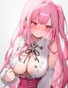 47791-mori calliope, pink hair, pink eyes, long hair, one side up, lar s-4071440377