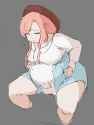 Yuuna after having a very cool shake