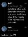 raki thinking the beeeg brunj thoughts