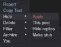 Hide shitted posts