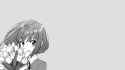 toradora - minorin flowers b&amp;w 1080p