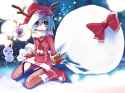Konachan.com - 770 christmas cirno hat touhou ushiki_yoshitaka
