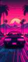 synthwave-car-on-the-road-wallpaper