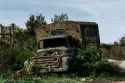 Abandoned overgrown lorry