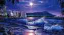 sea_waves_city_night_beach_moon_stars_painting_art_48136_1920x1080