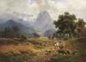 heinrich_hofer_-_shepherd_boy_with_cattle_near_partenkirchen_with_a_view_of_the_wetterstein_mountains