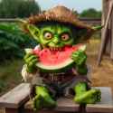 happy goblin eating watermelon1