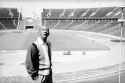 Jesse Owens revisits the stadium of his greatest success, Berlin, 8th July 1965