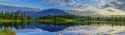 Blue Sky With Scattered Clouds Reflected In The Lake