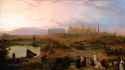 David Roberts (1796-1864) Ruins of the Great Temple at Karnak, Sunset - Oil on Canvas 1845