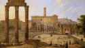 Gaspare Gabrielli Fori Imperiali a Roma nel 1823 olio su tela